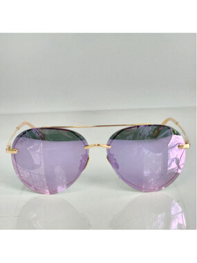DIFF Lenox Polarized Purple & Gold Mirrored Aviator Sunglasses